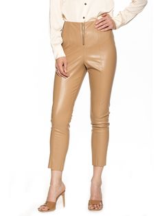 FINAL SALE Our Avery Vegan Leather Pants bring a touch of sophistication to any look. Crafted with a fitted design, they are made of quality faux leather and a front zip closure. Effortlessly stylish and comfortable, they make a timeless addition to your wardrobe. PRODUCT FEATURES Fitted Pants Vegan Leather 26 1/2" inseam Front zip closure 100% Polyurethane Spot clean Imported Style P142A Vegan Leather Pants, Alexia Admor, Gold Pants, Fitted Pants, Black Leather Pants, Pants Fit, Faux Leather Fabric, Exposed Zipper, 80 Dress