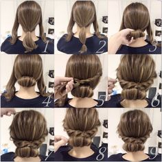 A few very cute hair styles Bridesmaids Hairdo, Hair Doo, Ball Hair, Plaits Hairstyles, Easy Updos, Easy Hairstyle