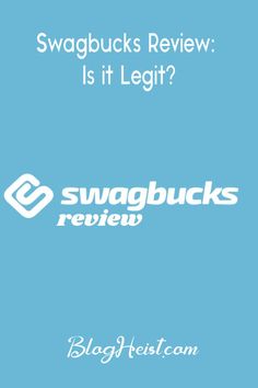 the swagbucks review is it legit? logo on a blue background