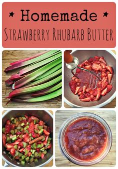 homemade strawberry rhubar butter recipe with pictures