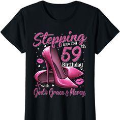 Size Large Was Worn Once, Size Medium Never Worn. I Always Add Xtra. 59th Birthday, 59 Birthday, Birthday Tshirts, Colorful Shirts, Black Pink, Tee Shirts, Casual Outfits, Tops & Tees, Womens Tops