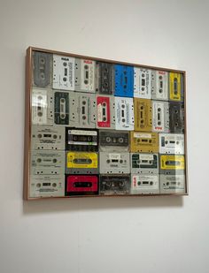 Mixed Media  "Srereoty[e]pes" 80s Inspired  Wall Art 21"x16" Hanging Records, Repurpose Piano, Manchester Landmarks, Vintage Basement, 90s Interior Design, Vinyl Record Room, 90s Interior, Record Wall Art, Mens Bedroom Decor