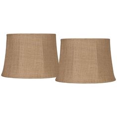 two lamps are shown side by side on a white background, one is brown and the other is beige