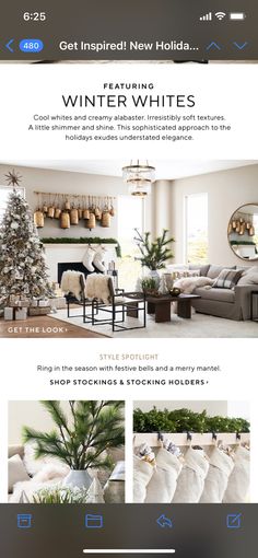 the homepage for an interior design firm, featuring furniture and decor items in neutral colors