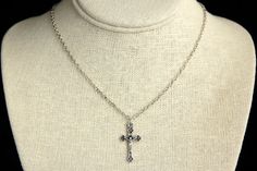 Catholic Necklace. Crucifix Necklace. Charm Necklace. INRI Necklace. Silver Necklace. Catholic Jewel Nickel Free Metal Crucifix Necklace, Metal Crucifix Cross Necklace As Gift, Metal Crucifix Cross Necklace For Gift, Metal Crucifix Cross Necklace Gift, Sterling Silver Crucifix Cross Necklace With Adjustable Chain, Nickel Free Silver Crucifix Necklace, Nickel-free Sterling Silver Crucifix Necklace, Silver Crucifix Chain Jewelry, Silver Crucifix Chain Jewelry Gift