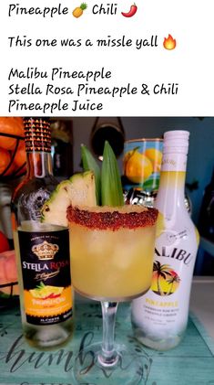 Pineapple Chili, Stella Rosa Wine, Bartender Drinks Recipes, Stella Rosa, Bartender Drinks, Summer Drinks Alcohol