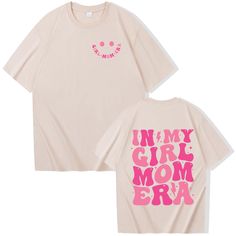 PRICES MAY VARY. Design:In My Girl Mom Era Shirt Mother's Day shirt Girl Mom Shirt Gifts For Mom Tee Tops Size Suggestion: Please Refer to Our Size Chart in Product Description/Picture before ordering to ensure accurate fitting Occasions:Ideal for casual daily wear,street wear, leisure, sports. Material:Cotton,polyester,soft lightweight shirt comfortable to wear Garment Care: Hand-washed or machine-washed and hung up to air dry The texture of the clothes is smooth and comfortable, soft to the to Mama Shirt Ideas Vinyl, Mom Era Shirt, In My Mom Era Shirt, Shirt Picture Ideas, Family T Shirt Ideas, Family Shirt Design, Momma Shirts, In My Era, Girl Mom Shirt