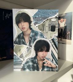 #aesthetic #collage #kpop #straykids #hanjisung #scrapbooking Kpop Album Decoration Ideas, Journal Photo Collage, Enhypen Scrapbook Ideas, Kpop Binder Aesthetic, Stray Kids Scrapbook, Scrapbook Ideas Kpop, Kpop Collage Wall, Cover Image Aesthetic, Kpop Scrapbook Ideas