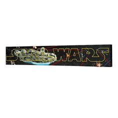 a star wars banner with lights on it