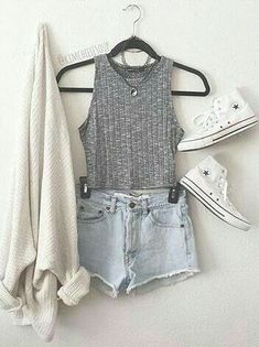 #designclothesForTeens Converse Outfits, Summer Outfits For Teens, Stil Boho, Trend Fashion, Outfit Goals