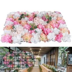 If you feel that the balcony wall is empty and want to plant some flowers and plants to decorate but haven't enough time, then choose this artificial flower wall panel. It is made of silk fabric and plastic, which is eco-friendly and durable. The richly layered artificial flower wall vividly simulates the luscious scene of roses vying for attention in the garden, making it seem as if you are lingering in a sea of flowers. A mesh base with an X-shaped fixing bar allows for easy installation, maki Fake Flower Wall, Rose Bouquet Wedding, Wedding Party Backdrop, White Flower Wall, Flower Wall Panel, Balcony Wall, Silk Rose Bouquet, Flower Panel, Backdrop Diy