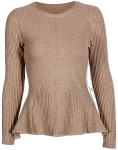 Long Sleeve Sweater With Ruffles For Fall, Winter Sweater With Ruffles And Stretch, Winter Stretch Sweater With Ruffles, Beige Turtleneck Sweater For Spring, Beige Long Sleeve Sweater, Fitted Beige Sweater For Spring, Beige Sweater For Fall, Long Sleeve Ruffled Stretch Sweater, Long Sleeve Sweater With Ruffles And Stretch