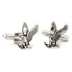 A SLEEK & CLASSY TOUCH Dress to impress in the workplace and beyond. Looking the part makes all the difference and that means having the right accessories for your business or formal attire. Cufflinks are a classic choice to elevate your look and enhance your suit. Our Eagle Cufflinks are a great way to show off your American pride and patriotism. For such a minor accessory, it has a major impact on your style. [split] Made with high-quality material:Our cufflinks are created from high-quality m Silver Timeless Cufflinks For Formal Wear, Timeless Silver Cufflinks For Formal Wear, Timeless Silver Cufflinks For Formal Events, Luxury Silver Cufflinks For Business, Timeless Silver Cufflinks For Formal Occasions, Elegant Silver Cufflinks For Office, Classic Cuff Jewelry For Professional Use, Classic Office Cuff Jewelry, Elegant Office Cufflinks