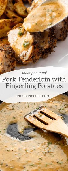 pork tenderion with fingerling potatoes is an easy and delicious side dish for any meal