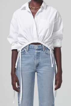 Dress Idea, Zara Girl, Pocket Shirt, White Shirts, Citizens Of Humanity, Premium Denim, Classic Shirt, White Shirt