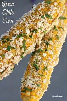 corn on the cob with cheese and herbs