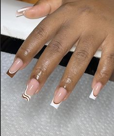 Simple Nails Gel, Chocolate Nails, White French Tips, Acrylic Toe Nails, Wow Nails, Subtle Nails