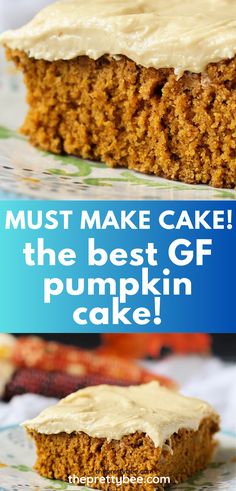 the best gf pumpkin cake is made with just three ingredients and it's so good