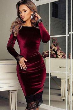 Discover Biztunnel's affordable Elegant Short Velvet Mermaid Bateau Prom Dress with Sleeves in all colors. Thousands of cheap formal dresses are offered. Safety Payment. Top Quality. Red Evening Dress Short, Knee Length Prom Dress, Cheap Formal Dresses, Velvet Prom Dress, Red Velvet Dress, Casual Wear Dress, Long Sleeve Prom, Red Evening Dress, Prom Dresses For Teens