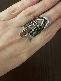 Indulge in eclectic elegance with our handmade Bohemian Gothic Art Deco Ring. Crafted from high-quality sterling silver 925, this unusual piece seamlessly blends boho charm with a touch of mystique. The intricate design reflects a unique synthesis of styles, making it a distinctive addition to your jewelry collection. Embrace individuality and adorn yourself with this captivating statement ring. ✅ Instructions: Remove jewelry when showering or bathing. This is particularly important when on the beach, in the sea and in chlorinated water. Never expose jewelry to household cleaning products, especially bleach and highly reactive solutions. Artisan Sterling Silver Ring With Unique Design, Symbolic Sterling Silver Jewelry With Unique Design, Symbolic One-of-a-kind Silver Jewelry, One Of A Kind Symbolic Sterling Silver Jewelry, Unique Open Band Sterling Silver Jewelry, Bohemian Sterling Silver Ring With Oxidized Finish, Artisan Sterling Silver Open Ring Jewelry, Spiritual Sterling Silver Jewelry With Unique Design, Artisan Jewelry With Unique Design In Silver