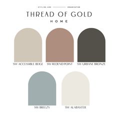 four different shades of pastel and neutrals for the same color scheme, each with their own name