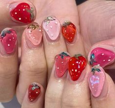 Fruit Nail Art, Nail Idea, Kawaii Nails, Cute Nail Designs, Nails Designs, Nail Art Diy, Nails Nail, Nails Art, Nail Design