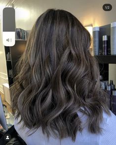 Asian Hair Ash Brown Highlights, Balayage With Dark Base, Subtle Ash Brown Balayage On Black Hair, Cool Tone Brown Highlights, Korean Balayage Hair, Ash Dark Brown Hair, Ashy Dark Brown Hair, Dark Mushroom Brown Hair Color, Soft Brown Highlights