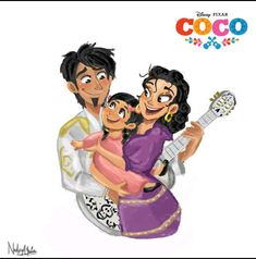 an image of a man and woman hugging each other with the caption coco