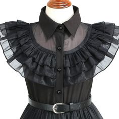 RioRand Wednesday Addams Dress Up Costume Fancy Dress Halloween Role Play Cosplay Outfits for Girls (140(9-10Years)) : Amazon.ca: Toys & Games Black Dress Wednesday, Wednesday Cosplay, Vampire Cosplay, Black Gothic Dress, Ghost Bride, Dancing Party