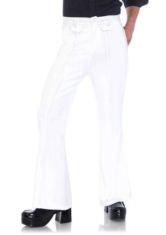 color_white | Leg Avenue 1970s Disco Bell Bottom Pants Disco Pants, Leg Avenue, Bell Bottom Pants, Bell Bottom, Pants, White, Black, Trousers