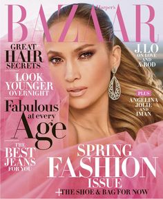 the cover of harper harper magazine, featuring an image of a woman in pink dress