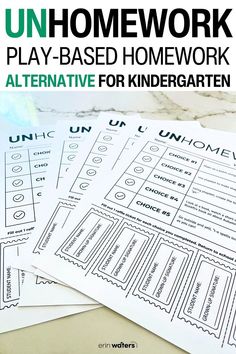 the printable homework worksheet for kids to play based home work with text overlay