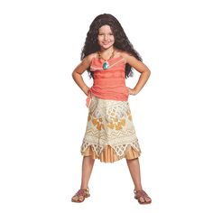 Your little one can set sail across the ocean toward adventure in our Moana Classic costume. Dress features attached sash and scalloped matte satin skirt with taffeta lining. Care Instructions: Hand wash cold water with mild soap. Tumble dry low. For best results hang or lay flat to dry. Moana Fancy Dress, Moana Dress Up, Moana Halloween Costume, Moana Dress, Moana Cake, Disney Princess Moana, Princess Moana, Classic Halloween Costumes, Disney Halloween Costumes