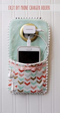 an easy diy phone charger holder