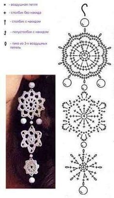 the instructions for crochet snowflakes