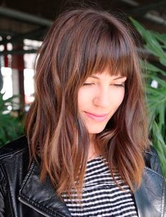 Brown Hair Cuts, Long Bob Cuts, Balayage Bob, Medium Length Curly Hair, Long Bob Haircuts, Lob Haircut, Brown Hair Balayage, Fringe Hairstyles, Long Bob Hairstyles