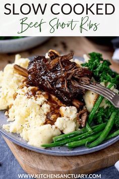 this slow cooked beef short ribs is an easy and delicious dinner that's ready in under 30 minutes