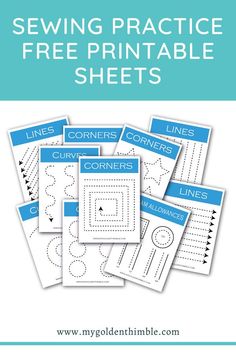 the free printable worksheet for sewing practice