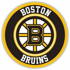 the boston hockey team's logo is shown in black and yellow, on a white background