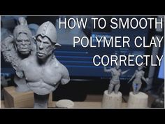 an image of how to smooth polymer clay for crafts and sculpture work with text overlay