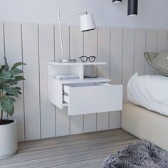 Looking for a space-saving, stylish solution to your bedroom storage woes? The Adele Floating Nightstand is the perfect option. This nightstand features easy wall-mounting capabilities, so it's ideal for small spaces. Table Side, Wood Nightstand, Bedroom Night Stands, Easy Wall, Large Drawers, Open Storage, Wall Mounting, Decorate Your Room, Online Furniture Stores