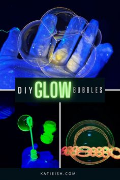 glow in the dark bubbles and hands