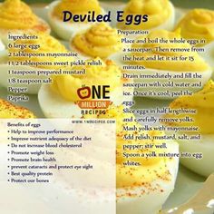 an image of deviled eggs recipe with instructions