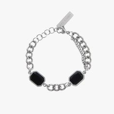 Type: AccessoriesMaterial: Titanium steelBracelet length: 17cm ( 6.7 inches )Extension chain: 6cm ( 2.4 inches ) Black Gems, Freshly Baked, New New, Steel Bracelet, Packing List, Diamond Necklace, Korean Fashion, Stitching, Fashion Jewelry