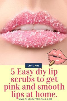 Diy Pink Lips Naturally, Pink Lips Diy Homemade, Pink Lip Scrub Diy, How To Get Smooth Lips Natural, How To Get Smooth Pink Lips, Smooth Lips Tips, How To Make Lip Scrub For Pink Lips, How To Make Your Lips Smooth, How To Get Pink Lips At Home