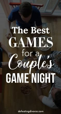 the best games for couples game night with three people sitting at a table eating food