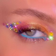 30th Outfit, Lover Makeup, Sparkle Makeup, Artsy Makeup, Rave Makeup, Magical Makeup, Birthday Makeup