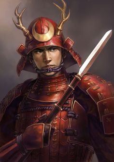 One more rendition of Yukimura. Samurai Face, Cossack Warrior, Samurai Warriors 3, Human Warrior, Sanada Yukimura, Japanese Warriors, Great Warriors