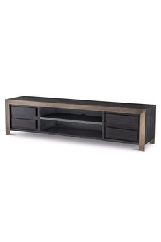 Metallic Framed Wooden TV Cabinet | Eichholtz Talbot | OROA.com Oak Tv Cabinet, Tv Stand Set, Wooden Tv Cabinet, Framed Plants, Wooden Tv, Aged Bronze, European Furniture, Home Scents, Grey Oak