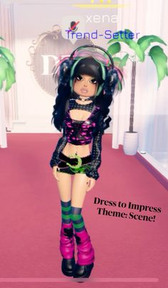 Dress to impress inspired outfits ( Scene ) Dti Outfits Scene, Dti Scene Outfit Theme, Dress To Impress Scene Theme, Scene Outfits Dress To Impress, Dress To Impress Scene, Game Night Dress To Impress, Scene Dress To Impress, Game Night Outfit, Professional Profile Pictures